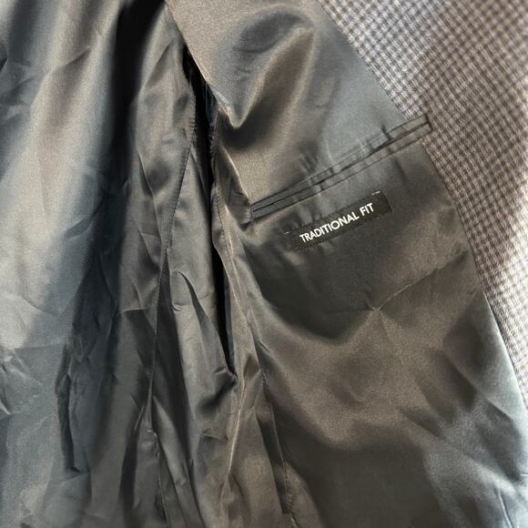 Jos. A. Bank Mens SZ 46R Executive Wool Suit Jacket Plaid Lined Traditional Fit - Picture 7 of 7